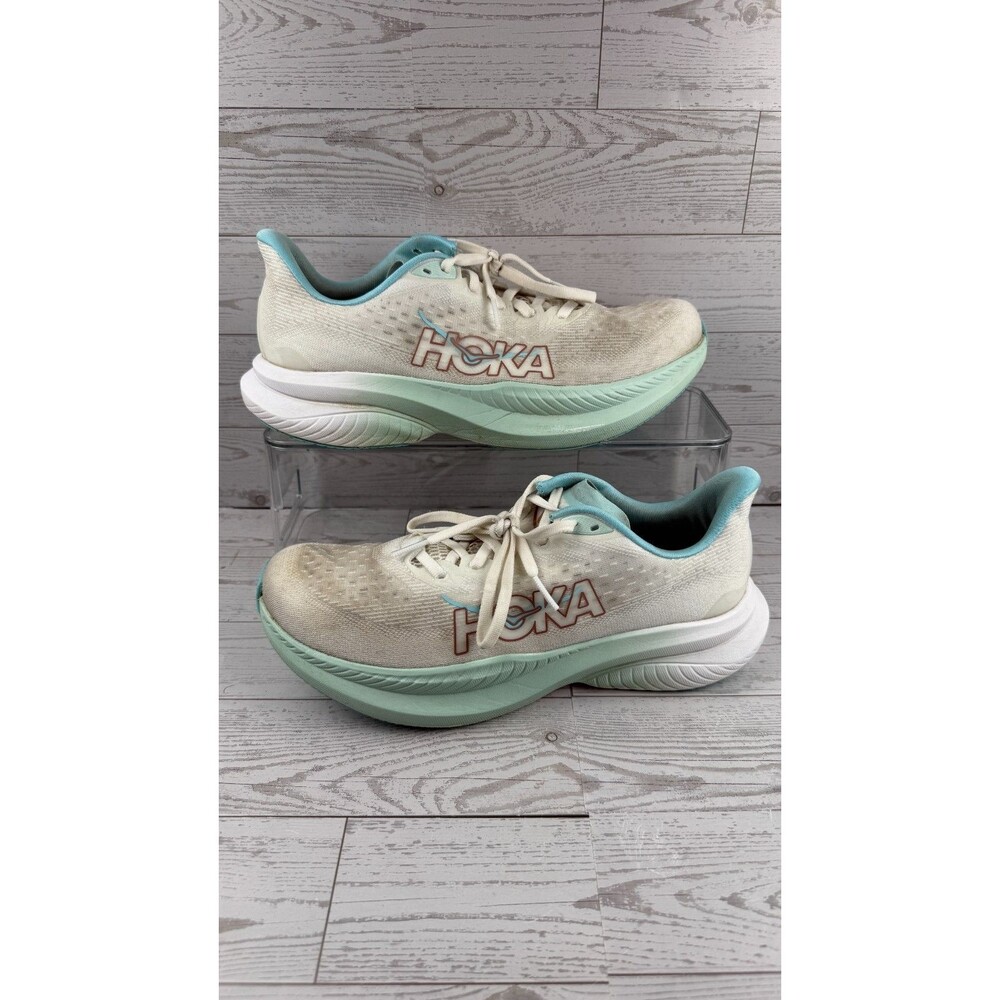 Hoka One One Mach 6 1147810-FTRS White 8.5B Womens Sneaker Running Shoes #450